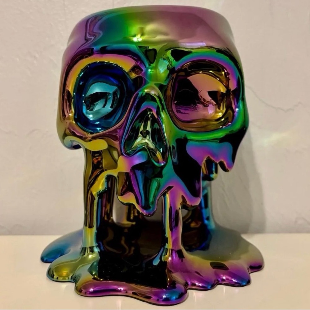 Bath & Body Works Multicolor Skull candle holder